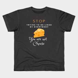 cheese funny foodie design Kids T-Shirt